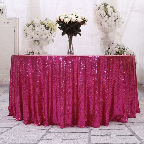 New Sequin Embroidery Table Cover Tablecloth for Wedding Banquet
