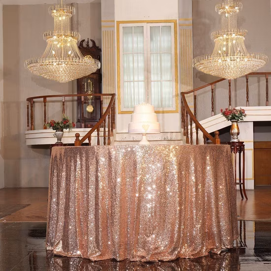 New Sequin Embroidery Table Cover Tablecloth for Wedding Banquet